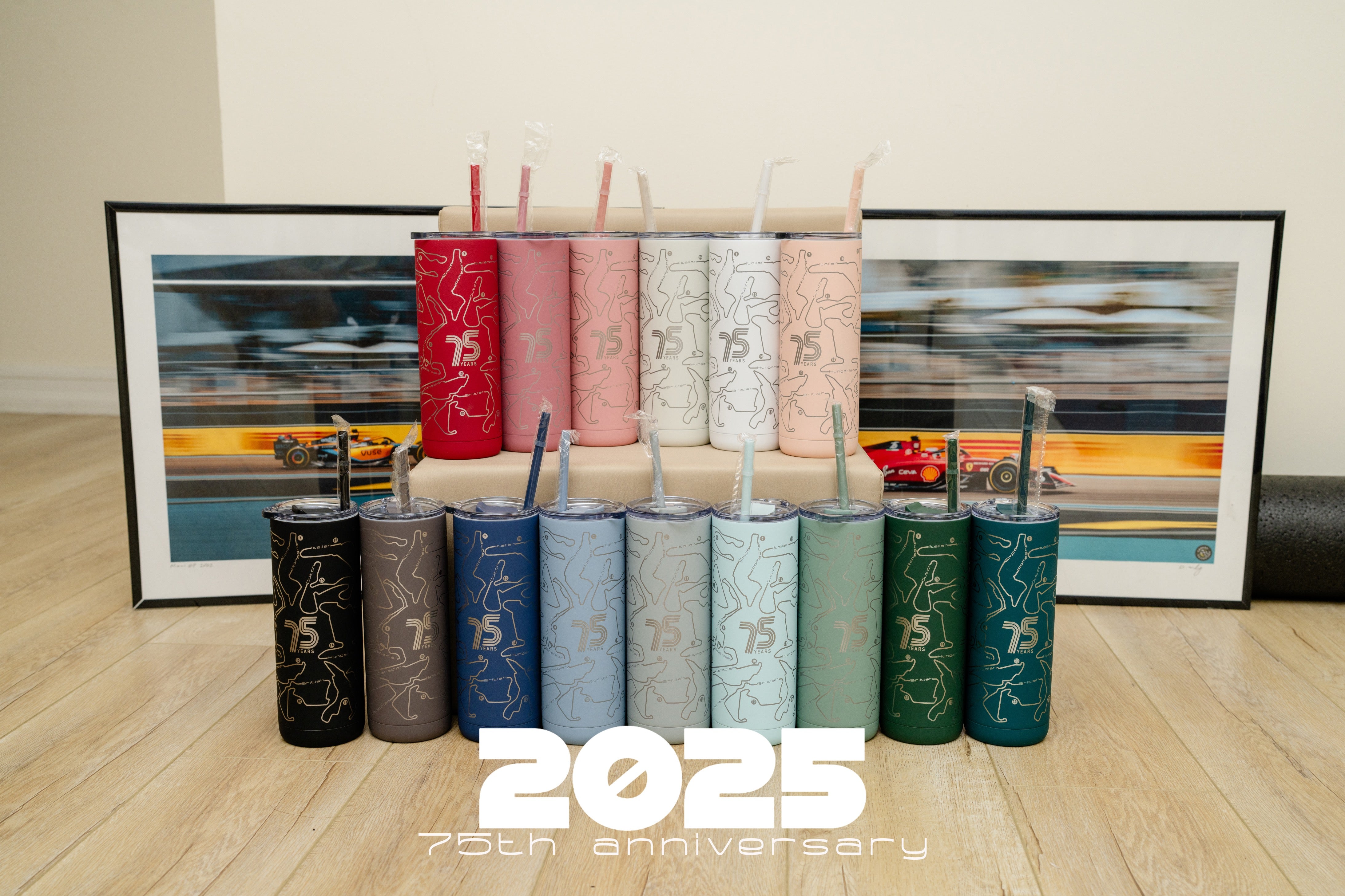 2025 Formula 1 Race Track Insulated Tumbler 20oz 75th Anniversary