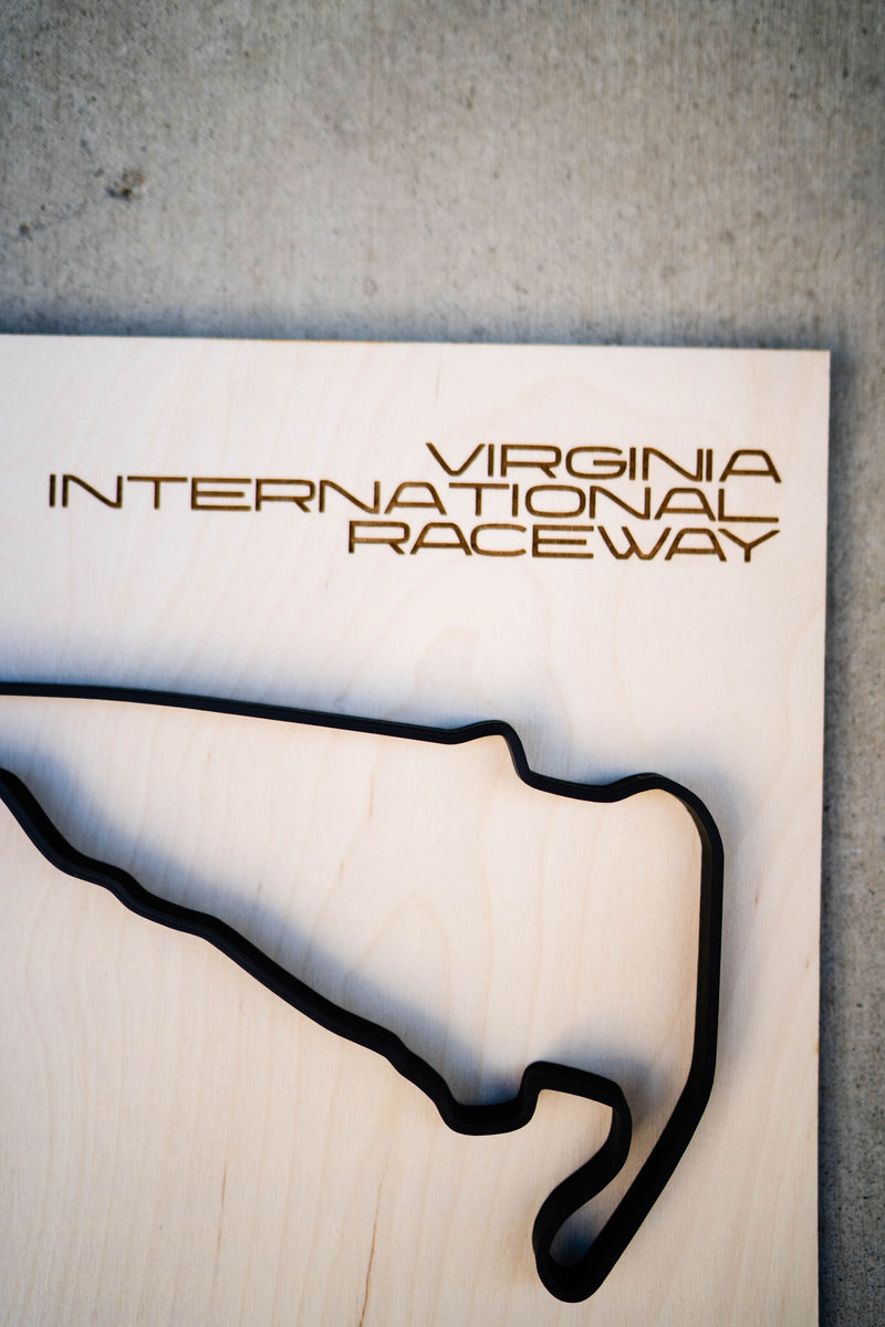 Virginia International Raceway Wood Framed Track Wall Art