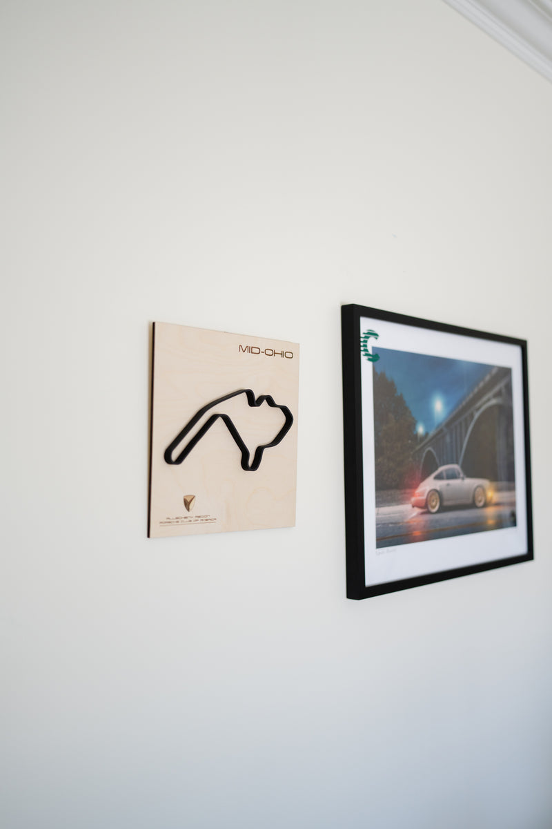 Mid Ohio Wood Framed Race Track Wall Art ARPCA Collaboration