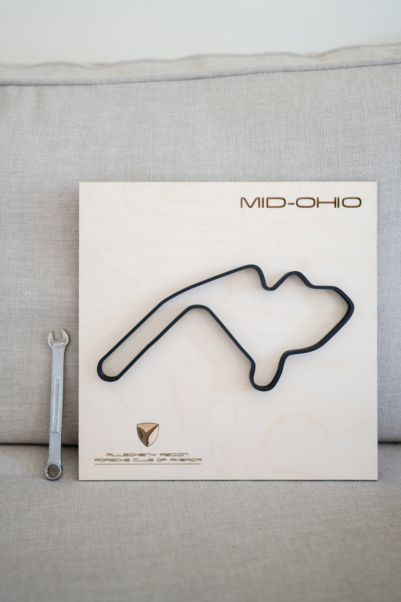 Mid Ohio Wood Framed Race Track Wall Art ARPCA Collaboration