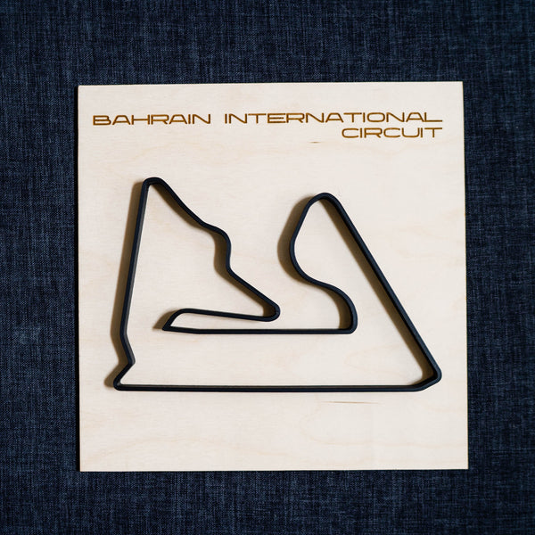 Bahrain International Circuit Wood Framed Race Track Wall Art