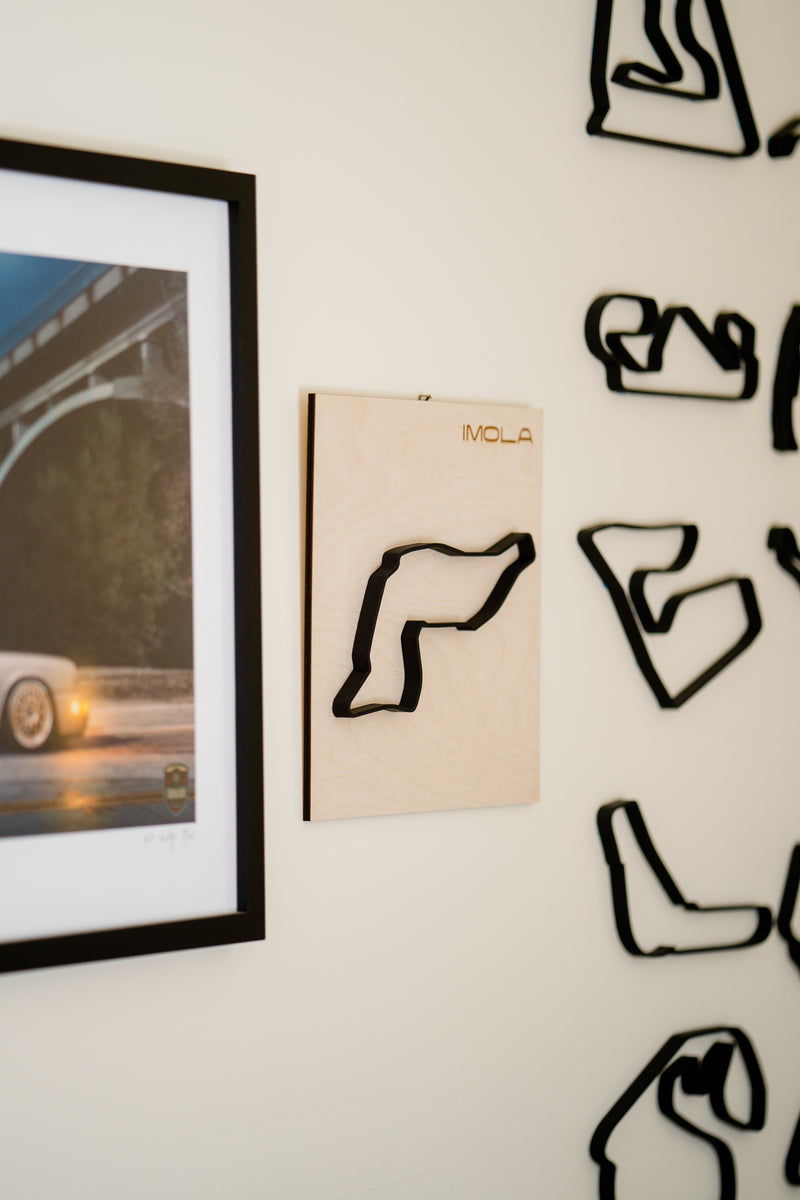 Imola Circuit Wood Framed Race Track Wall Art