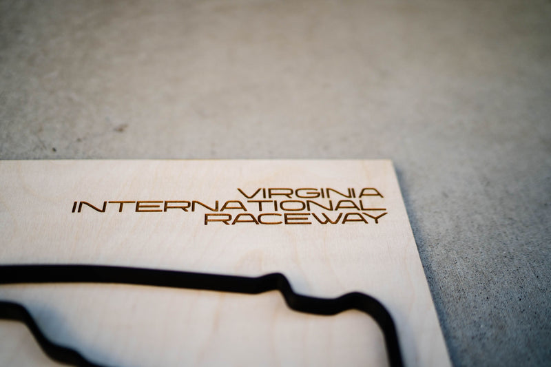 Virginia International Raceway Wood Framed Track Wall Art