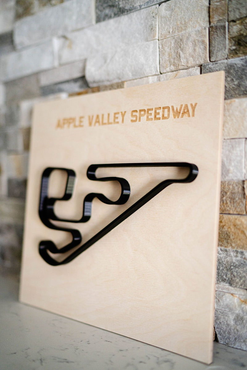 Apple Valley Speedway Wood Framed Race Track Wall Art