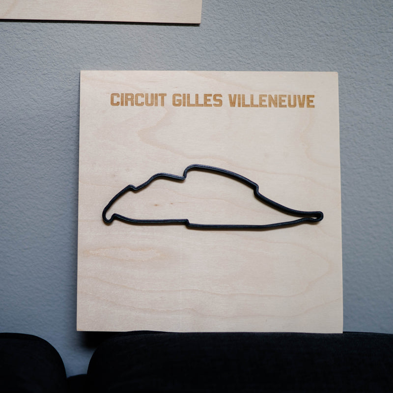 Circuit Gilles Villanueva Wood Framed Race Track Wall Art